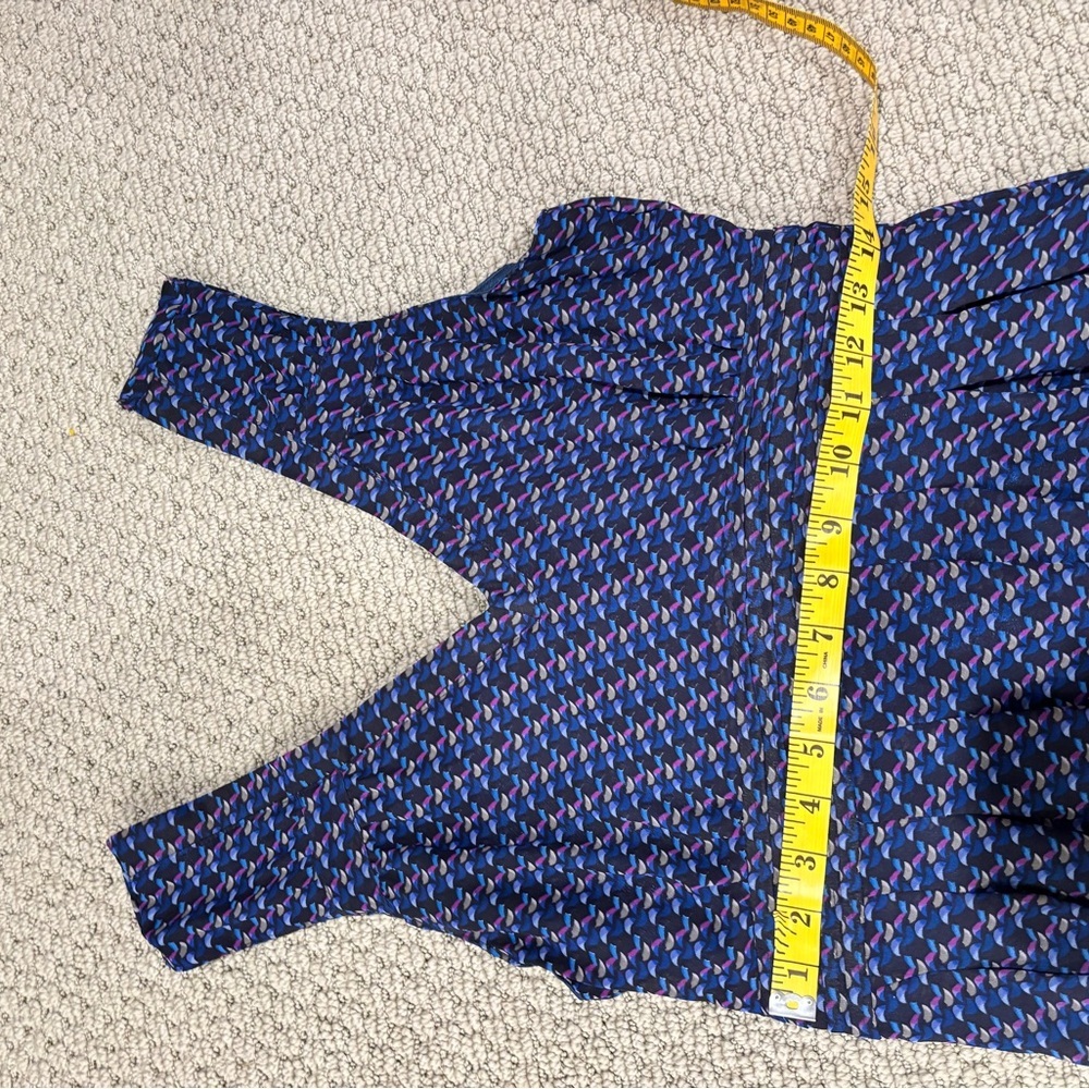 Tulle Blue and White Fit and Flare Midi Dress - Picture 3 of 7